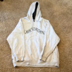 Jordan White Hoodie with Black Logo Accent - Men